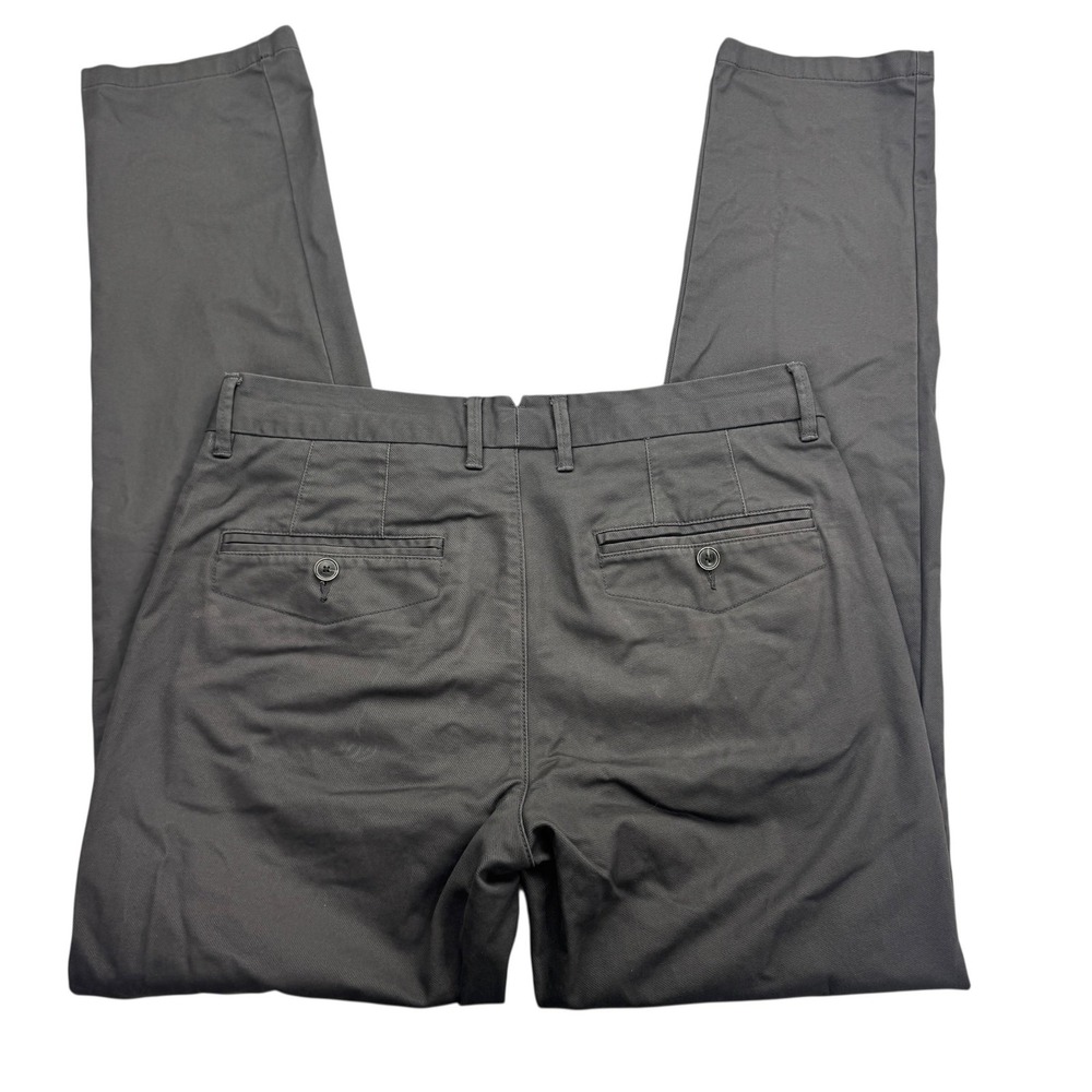 Perk Pants Mens 31x32 Gray Slim Fit Stretch Chino Flat Front Casual Dress Work